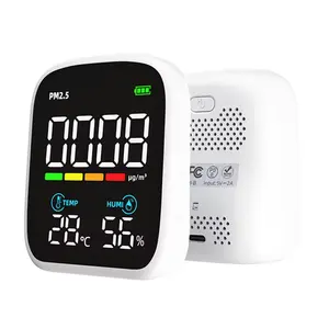 Mini medidor inteligente PM2.5 con Wifi, 3 en 1, higrómetro de temperatura, Tuya, Monitor de calidad del aire para detectar la contaminación del aire, para el hogar