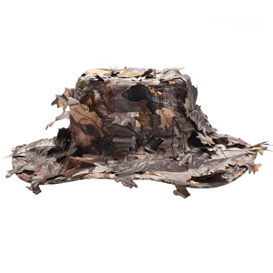 High Quality <strong>Cheap</strong> 3D Quick Dry Camouflage Bionic Leaf Hunting Jungle Woodland Camo Sport Cap <strong>Hat</strong> - Product Image 3