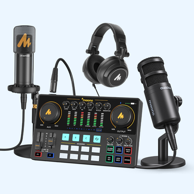 Maono WS858 Wireless Karaoke Microphone Professional Microfone Speaker Consender Handheld Studio Microphone for Smartphone