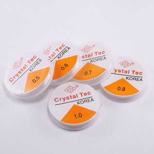 Kit de fil pour la création de bijoux, cordon élastique 0,4-1 mm, <span class=keywords><strong>fabrication</strong></span> de bracelets et colliers perlés DIY, couleur transparente, cristal, emballé en boîte. - Product Image 2