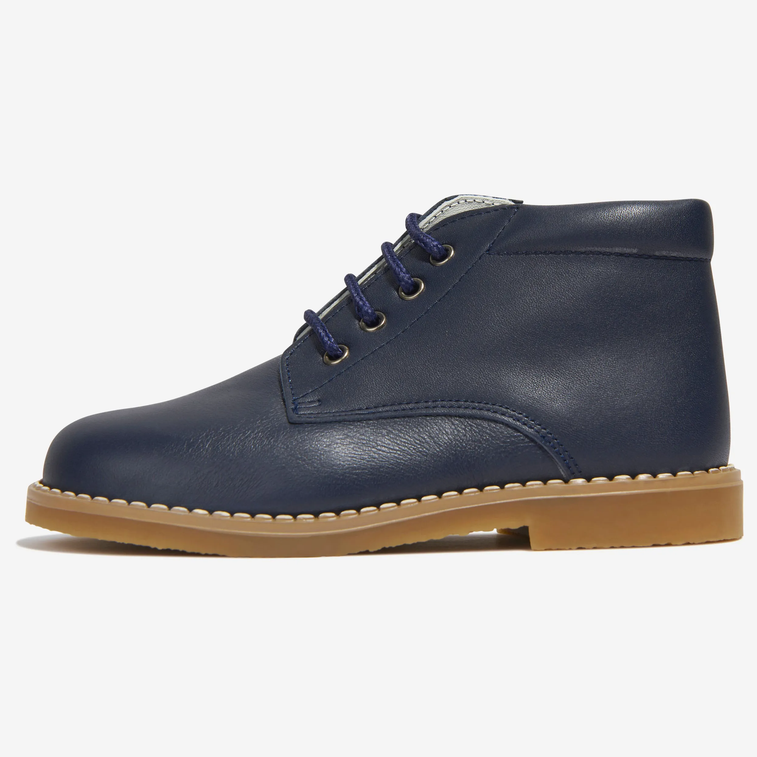 Bottines d'hiver personnalisées de luxe en cuir avec tige en caoutchouc et bottines plates d'école pour enfants, enfants et garçons à lacets