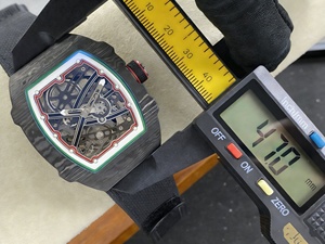 Customized carbon fiber fashion mechanical watch, hollowed-out square, water-resistant men's watch - Product Image 5