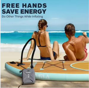 Pompe de sup électrique pour paddleboards, <span class=keywords><strong>compresseur</strong></span> d'air portable 20PSI <span class=keywords><strong>avec</strong></span> adaptateur 12V DC pour gonflables, kayaks et bateaux - Product Image 6