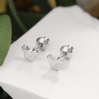 Boucles d'oreilles en argent Sterling 925, sans Nickel, hypoallergénique, pour enfant, 5A, CZ, zircone cubique, souris
