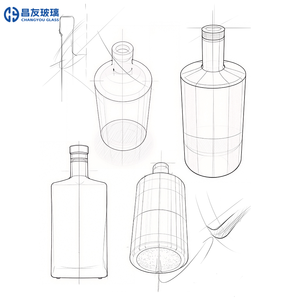 Высокое качество 3D моделирование стеклянная бутылка дизайн сервис - Product Image 1