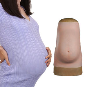 Modèle de ventre de femme enceinte en silicone factice de 9 mois, accessoires de cosplay pour mère enceinte, accessoires de tournage de film d'Halloween, <span class=keywords><strong>gros</strong></span> ventre - Product Image 1