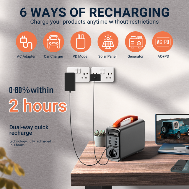 300W Portable Power Station for Camping Tent Portable Power Bank Power Station Portable
