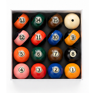 Juego de Bolas de Billar de Resina de Cristal Coloridas - Kit de Billar Estándar de 9 Bolas de Tamaño Completo para Entretenimiento en el Hogar - Product Image 1