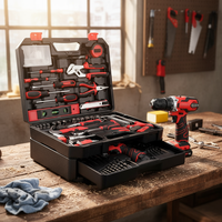 Ensemble d'outils ménagers 276 pièces Kit combiné d'outils électriques Kit d'outils électriques sans fil avec étui de rangement pour kit d'outils de réparation à domicile OEM/ODM