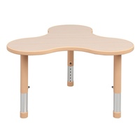 Table et chaise d'art en plastique pour enfants de maternelle, idéales pour les cours de formation, l'éducation précoce et l'apprentissage de l'écriture pour bébés (table trèfle)