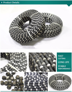 Filo Diamantato per Taglio, Corda Diamantata per Miniere di Granito e Marmo, Finitura di Profili in Fabbrica - Product Image 2