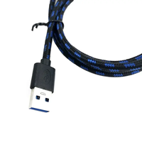 USB3.0 AM-3,1 macho tipo C macho niquelado cabeza de dibujo sin costuras chaqueta de PVC Cable de red exterior multicolor Monitor de micrófono