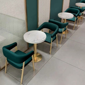 Canapé double personnalisé pour pâtisserie, contre le mur, combinaison table et chaises <span class=keywords><strong>simple</strong></span> et fraîche pour <span class=keywords><strong>restaurant</strong></span> occidental - Product Image 4