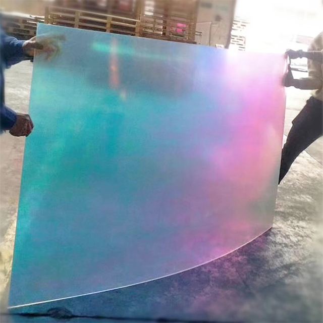 Customized rainbow Iridescent Acrylic Laser Cut Holographic Acrylic Engrave Sheet
