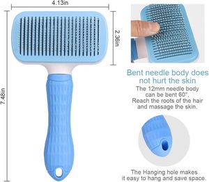 Fast Delivery Self Cleaning Slicker <b>Brush</b> Dog Cat <b>Brush</b> Massage Particles Removes Loose Hair <b>Pet</b> Hair Deshedding <b>Brush</b> Custom - Product Image 2