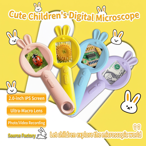 <span class=keywords><strong>Microscopio</strong></span> portátil para estudiantes, pantalla Lcd <span class=keywords><strong>de</strong></span> 2,8 pulgadas, 8 luces Led, Zoom 40X, funciona con batería, tipo C, juguete <span class=keywords><strong>de</strong></span> exploración al aire libre - Product Image 1