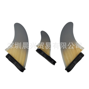 Aileron de planche de surf Upsurf Double Tab 2 FCS II Gradient Bamboo Skin MR Size - Product Image 5