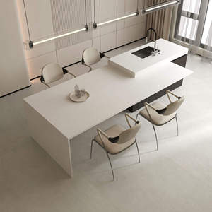 หินอ่อนโรโคโคสีขาวนม หรูหราทันสมัย ผิวด้านและผิวมัน ขนาด 1200x2700x12 มม. สำหรับห้องครัว ห้องนั่งเล่น และโถงทางเดิน สำหรับตกแต่งโรงแรม - Product Image 3