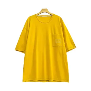 Тяжелая футболка из органического хлопка с индивидуальным логотипом высокого качества, уличная одежда, простая Мужская футболка большого размера
