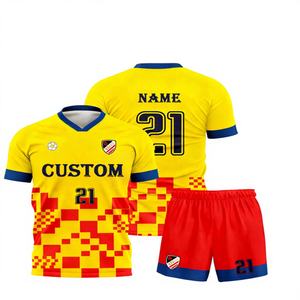 Ensemble de maillots de football pour hommes, veste rétro d'entraînement de club avec motif de logo personnalisé, respirante, légère, séchage rapide, haute qualité - Product Image 1
