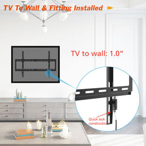 CHARMOUNT Max VESA 600x400 <span class=keywords><strong>Support</strong></span> de montage <span class=keywords><strong>TV</strong></span> <span class=keywords><strong>Support</strong></span> <span class=keywords><strong>mural</strong></span> à profil bas <span class=keywords><strong>pour</strong></span> la plupart des écrans plats de 37 à 75 pouces/fonction d'inclinaison de téléviseur incurvée - Product Image 3