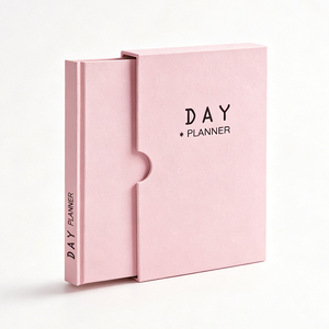 Agenda Diaria con Tapa Dura, Cubierta de Papel Rosa, Organizador, Diario, Cuaderno, Tamaño A5, Impresión Digital, Encuadernación Cosida - Product Image 1