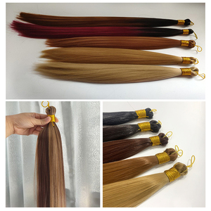 Vente en gros <span class=keywords><strong>de</strong></span> mèches <span class=keywords><strong>de</strong></span> cheveux synthétiques lisses <span class=keywords><strong>de</strong></span> 14 pouces pour tresses, queues <span class=keywords><strong>de</strong></span> <span class=keywords><strong>cheval</strong></span>, extensions <span class=keywords><strong>de</strong></span> cheveux lisses <span class=keywords><strong>de</strong></span> 150 g - Product Image 4