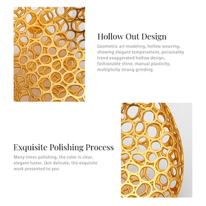 Anting Tusuk Bentuk Kesemek Besar Model Berongga, Perhiasan Kuningan Tebal untuk Wanita - Product Image 4