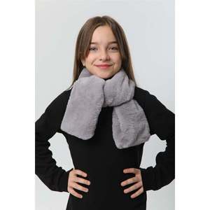 Écharpe en peluche anthracite pour fille, cache-cou Byn001 - Anthracite - Product Image 5