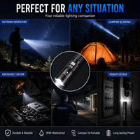 Lampe torche LED P50 haute puissance rechargeable USB ABS pour camping, 350 lumens, zoom, portée du faisceau 200-500m, patrouille extérieure