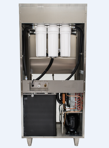 Máquina dispensadora de agua estancada OEM, agua fría y caliente con purificador, dispensador de agua de refrigeración independiente - Product Image 3