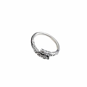 Anillo Abierto de Plata de Ley S925 Ruitai, Diseño Coreano para Mujer, Joyería Fina con Textura Retro para Uso Diario - Product Image 5
