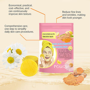 Venta al por mayor de fábrica, estera de cúrcuma de limpieza, cuidado de la piel, máscara Facial brillante, almohadilla <span class=keywords><strong>hidratante</strong></span> de limpieza con Ácido Kójico - Product Image 5