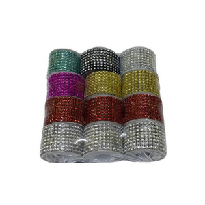 Ponpontido Rhinestone Trim 2M x 3.8CM Craft Decorative Ribbon 12Pcs - Product Image 2