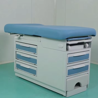 Table d'examen gynécologique électrique de style américain, hauteur réglable, pour opérations hospitalières avec tiroirs de rangement