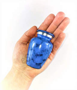 Juego de Urnas de Aluminio Hechas a Mano, Forma Redonda, Esmalte Agrietado, Diseño Moderno, Decorativas, Portátiles, Regalo de Condolencia, Almacenamiento de Cenizas - Product Image 4