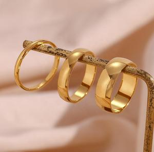 Minimalist 18k Gold Plated Jewelry Stainless Steel <b>Rings</b> Jewelry Women Basic Fashion Jewelry <b>Rings</b> - Product Image 6