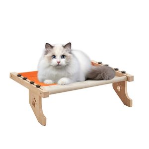 Hamac mural en bois pour chat 54x38x17.5cm, lit suspendu à fenêtre pour chats d'intérieur - Product Image 5