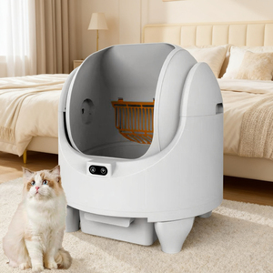NUEVA caja de arena de inodoro de gato negro de autolimpieza inteligente automática con sistema de monitor Wifi y tamiz de rejilla para gatos - Product Image 1
