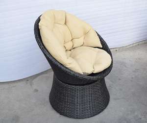 أريكة حديقة خارجية نوردية مخصصة للتجارة عبر الحدود، كرسي راتان دائري قابل للدوران، طاولة وكرسي منسوجان من الراتان. - Product Image 3