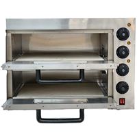 Four électrique commercial de 2 ponts de 3000W utilisé pour la pizza de pain de gâteau de boulangerie avec la pierre pour la vente automatique d'équipement de cuisson de restaurant