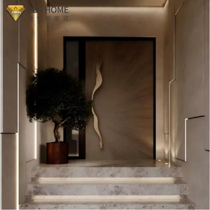 Puerta Pivotante Moderna <span class=keywords><strong>de</strong></span> <span class=keywords><strong>Aluminio</strong></span> con Marco Reforzado <span class=keywords><strong>de</strong></span> Seguridad y Panel <span class=keywords><strong>de</strong></span> Vidrio <span class=keywords><strong>para</strong></span> Uso en Entradas Exteriores <span class=keywords><strong>de</strong></span> Hoteles y Villas - Product Image 2