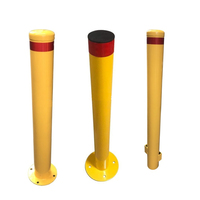 Prix de poste de pilier de stationnement extérieur amovible fixe de sécurité en acier métallique robuste jaune de 89mm 114mm de 6 pouces