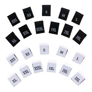 Étiquettes de taille personnalisées en gros pour vêtements, étiquettes de col pliées au centre, étiquettes de taille tissées à coudre - Product Image 1