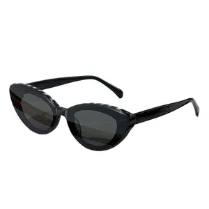 Glazzy thời trang của phụ nữ kính mát mới được thiết kế nhỏ mắt mèo khung marca x gafas de Sol đen khung Sun Shades Ladies