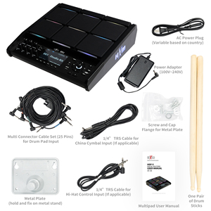 HXM HDP-5 Multipad de Percusión Profesional con 8 Pads Integrados, sin Soporte Metálico - Product Image 6