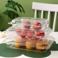 Boîte d'emballage pour cheesecake en plastique alimentaire transparent sans BPA, récipient alimentaire pour pâtisserie aux fruits pour supermarché, exposition d'épicerie