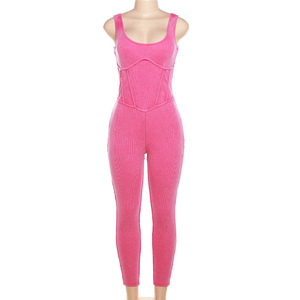 จั๊มสูทลำลองสำหรับผู้หญิงบอดี้สูทชิ้นเดียวแขนกุดแฟชั่นฤดูร้อน2023 - Product Image 4