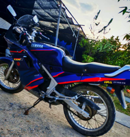 Motocicleta Yamaha TZR150, Estilo Divino: Combinación de Colores Azul y Rojo Súper Geniales, Pintura Original en Todo el Vehículo