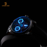 SANYIN marque privée heure errante montre mécanique Unique avancée mouvement automatique cadran rond mode montre-bracelet producteur